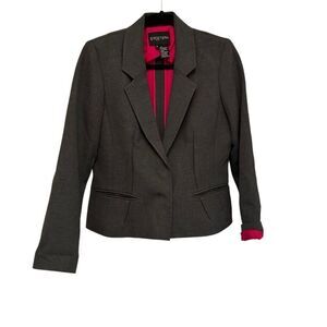 Etcetera grey with pink lining skirt suit set- size 4